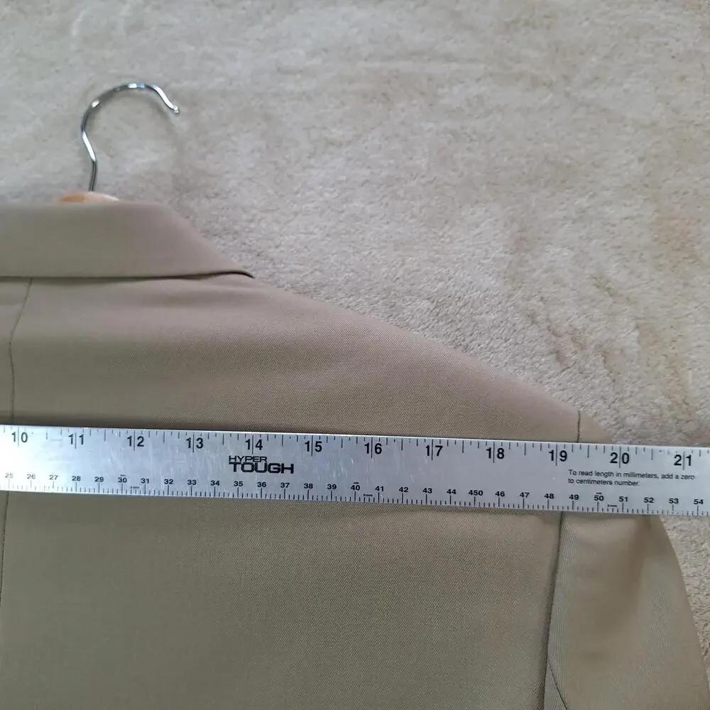 Lauren Ralph Lauren Suit Jacket Mens 40 Short Beige Wool Single Vent 3 Btn